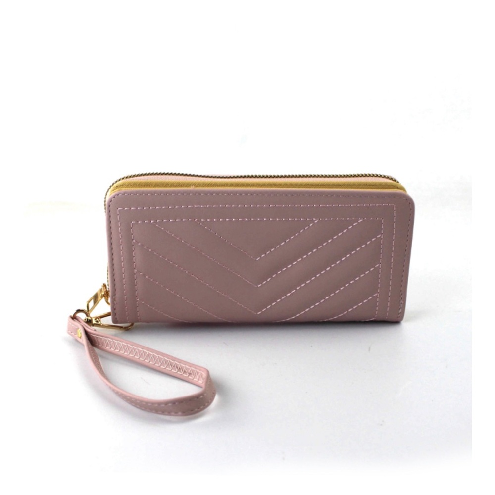 AR New York quilted long wallet